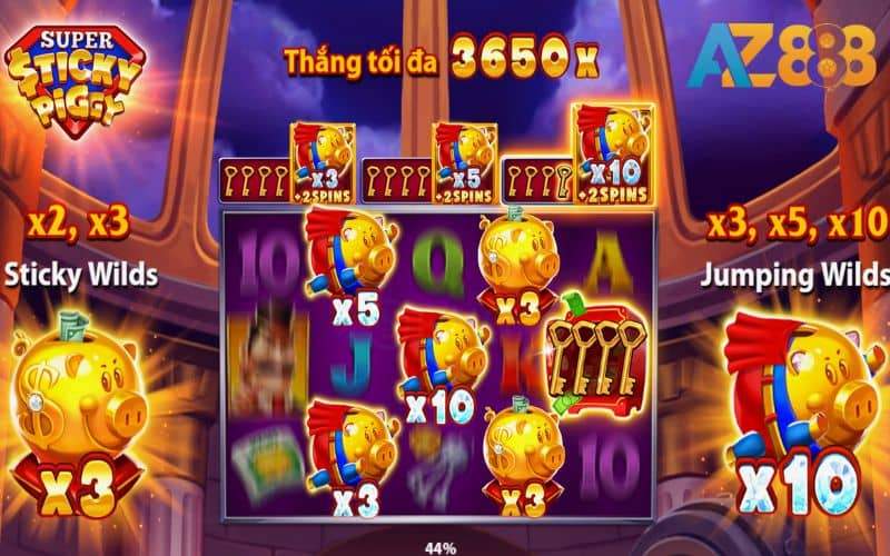 Siêu trộm heo vàng là sản phẩm quay hũ đổi thưởng tại AZ888