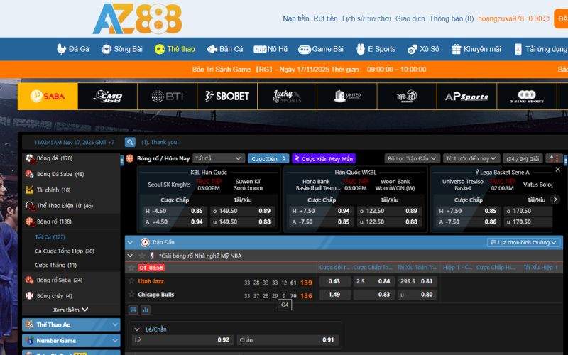 Hướng dẫn các bước tham gia cá cược bóng rổ tại AZ888