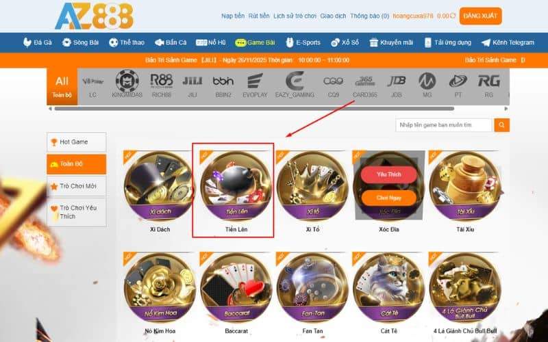 Hướng dẫn các bước tham gia tiến lên online tại AZ888 Hướng dẫn các bước tham gia tiến lên online tại AZ888